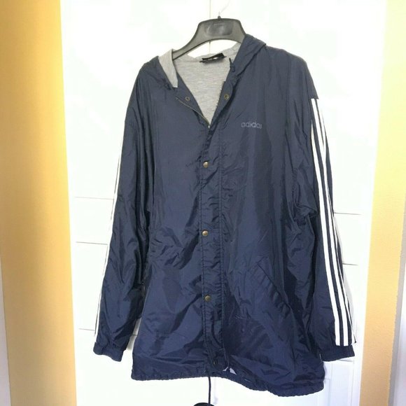 adidas navy rain jacket